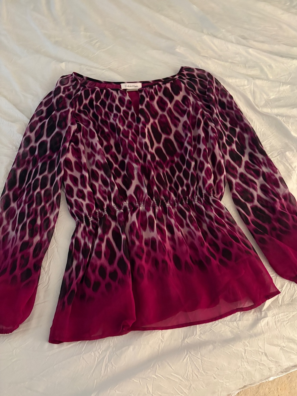 Purple Calvin Klein Blouse Sz S/M